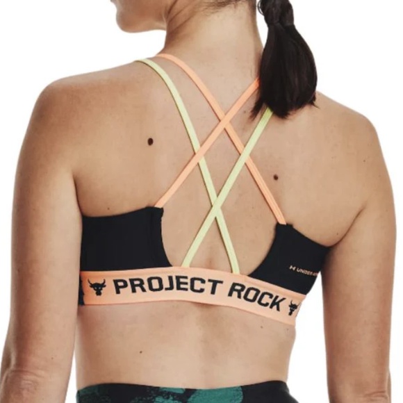 Under Armour Project Rock Crossback Sports Bra Large - Picture 4 of 13